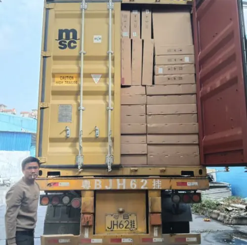 40ft container loaded with client goods at Guangzhou warehouse
