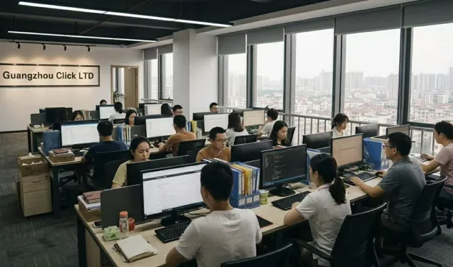 Guangzhou Click team working in modern office