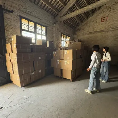 Product storage and packing area